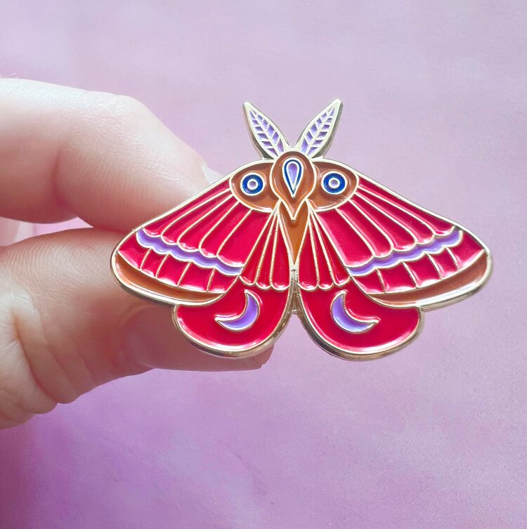 Moth Enamel Pin