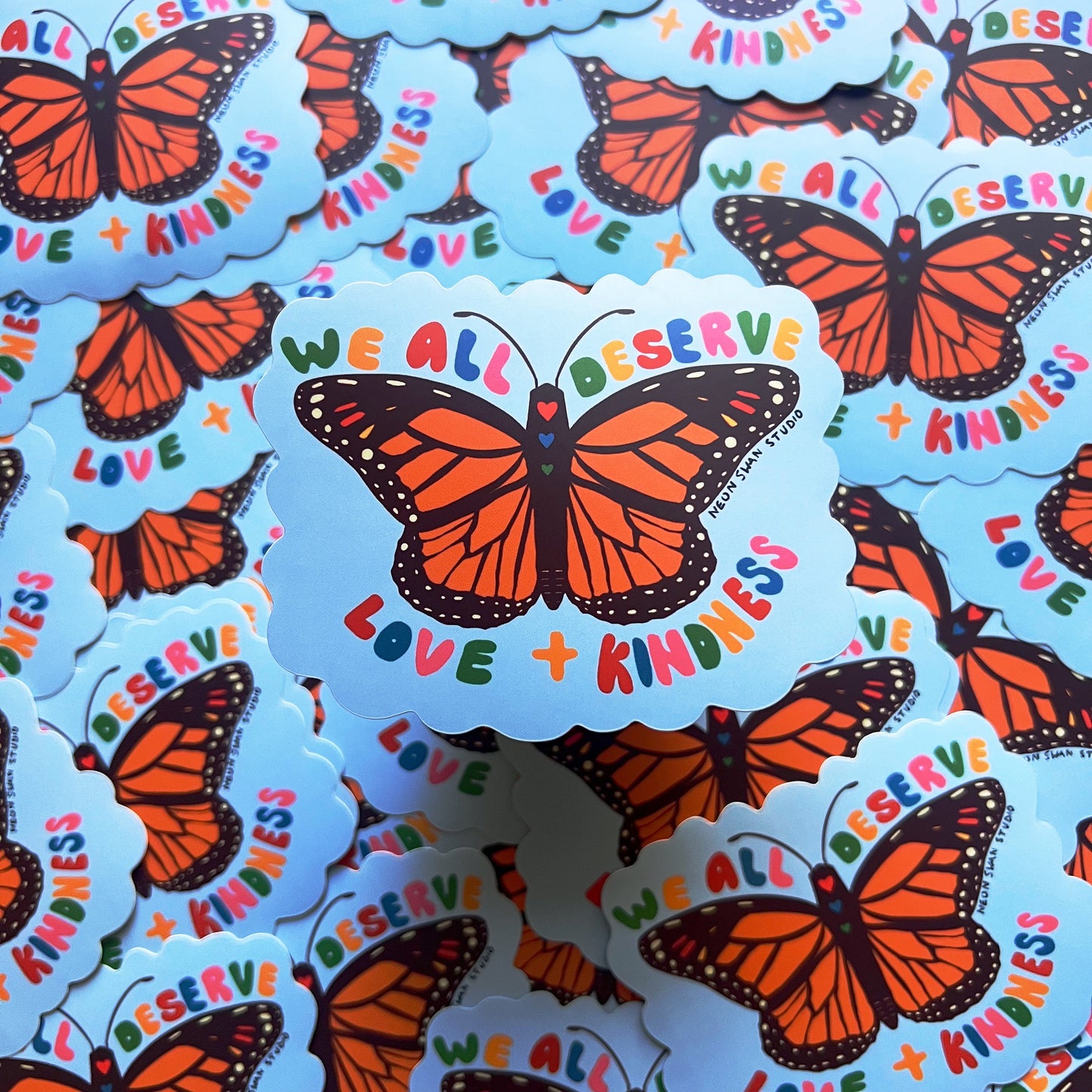 Love and Kindness - Monarch Butterfly Sticker