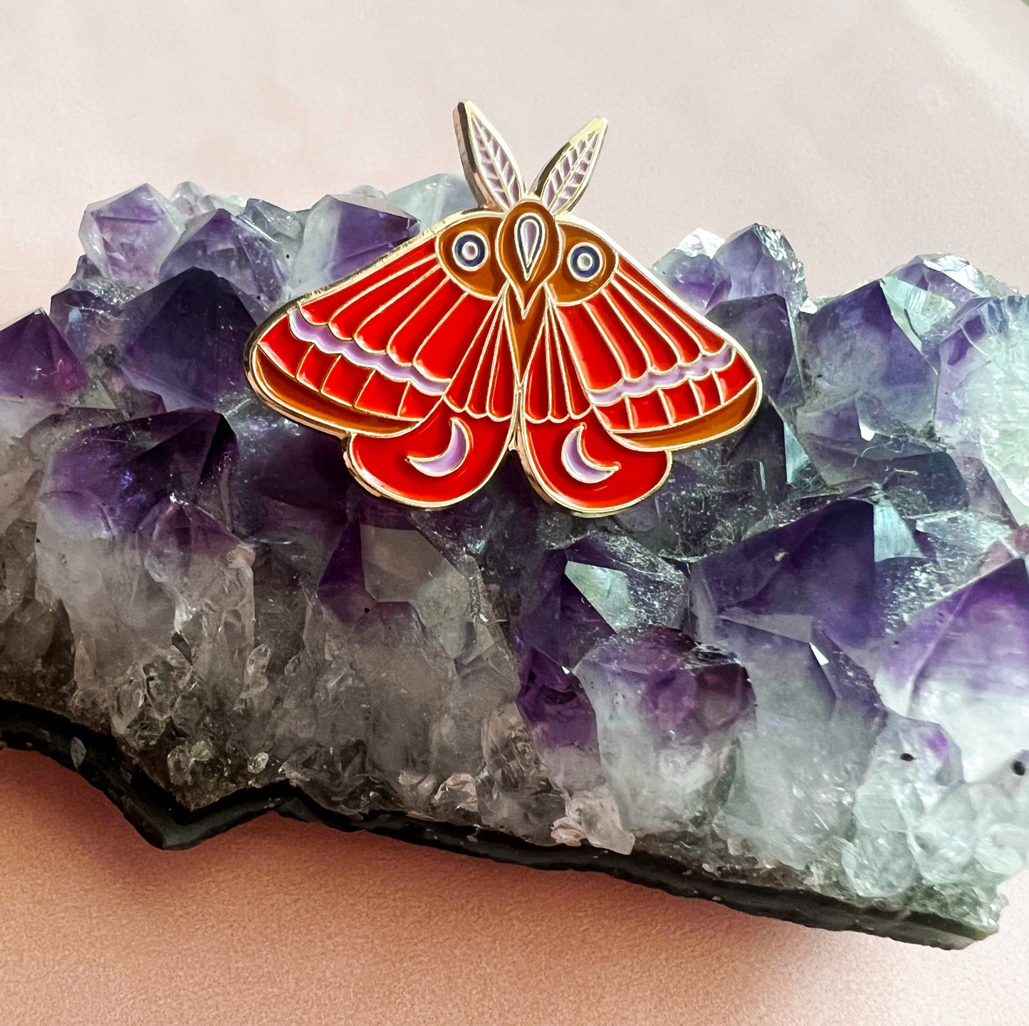 Moth Enamel Pin