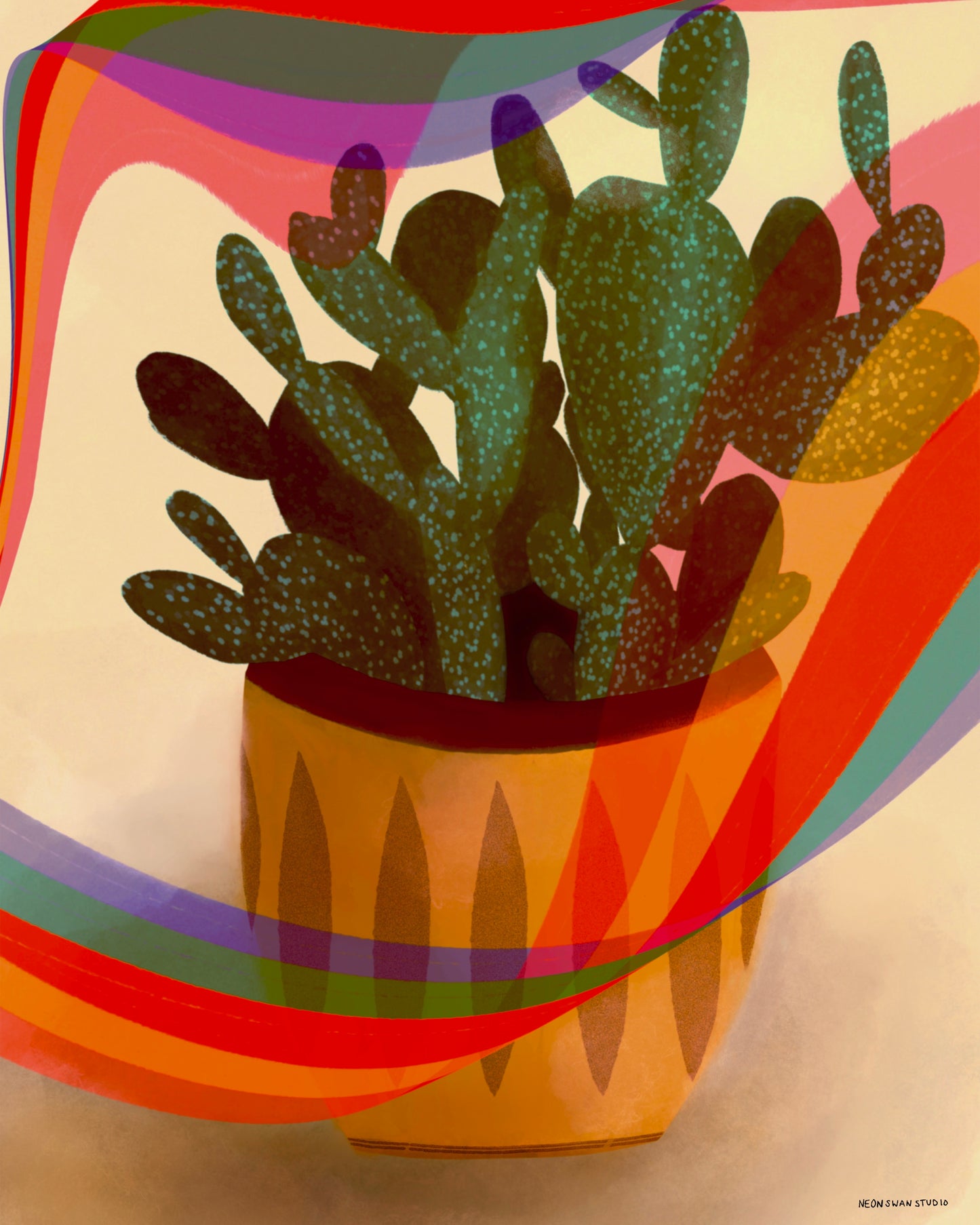 Chromatic Cacti Giclée Print