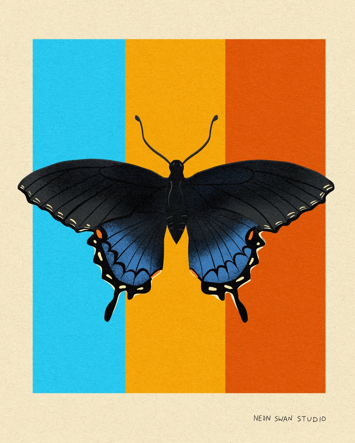 Tri-color Swallowtail Butterfly Giclée Print