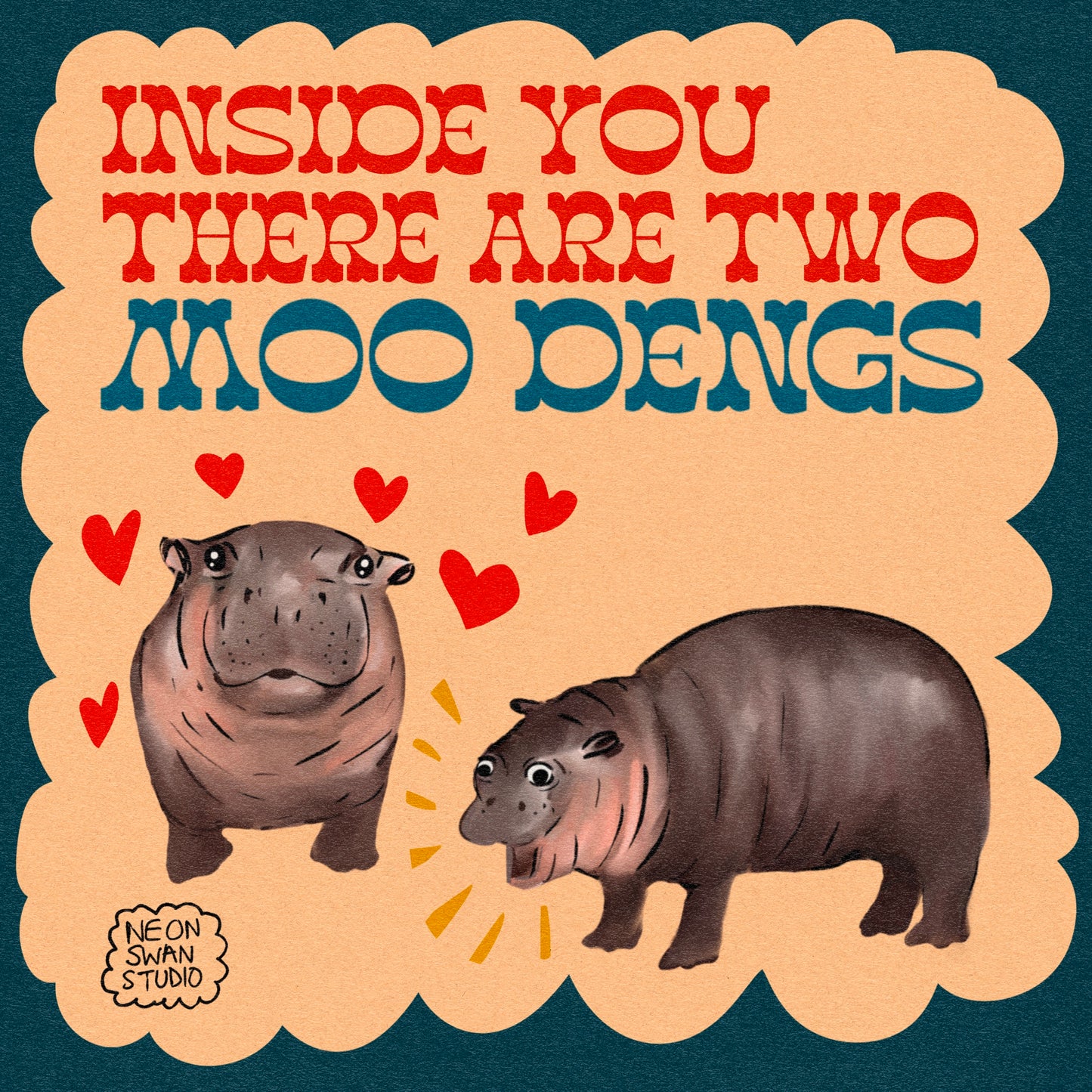 Two Moo Dengs Giclée Print