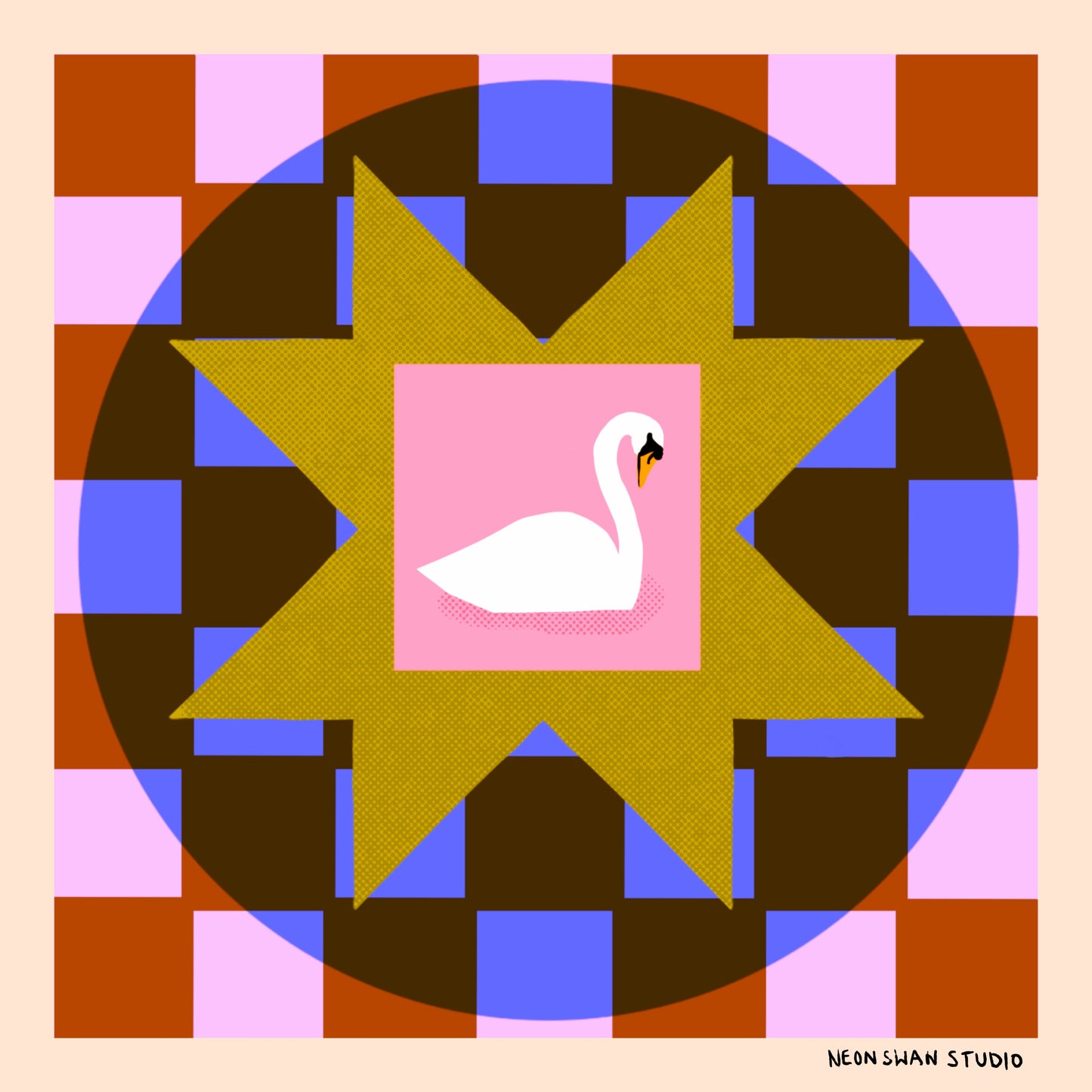 Swan Quilt Giclée Print